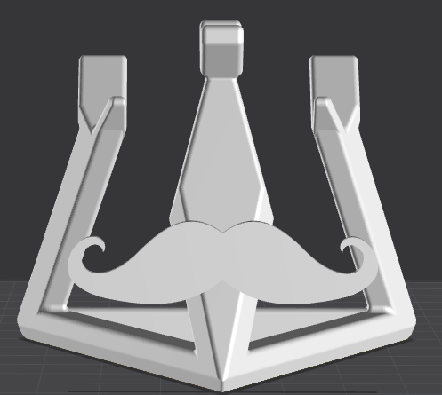 Glasses holder with moustache
