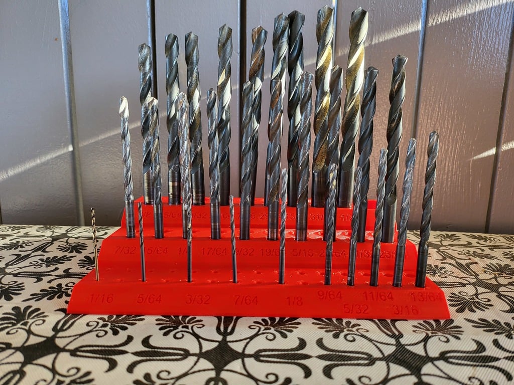 Imperial Drill Bit Organizer by Tyler Schafer Download free STL model