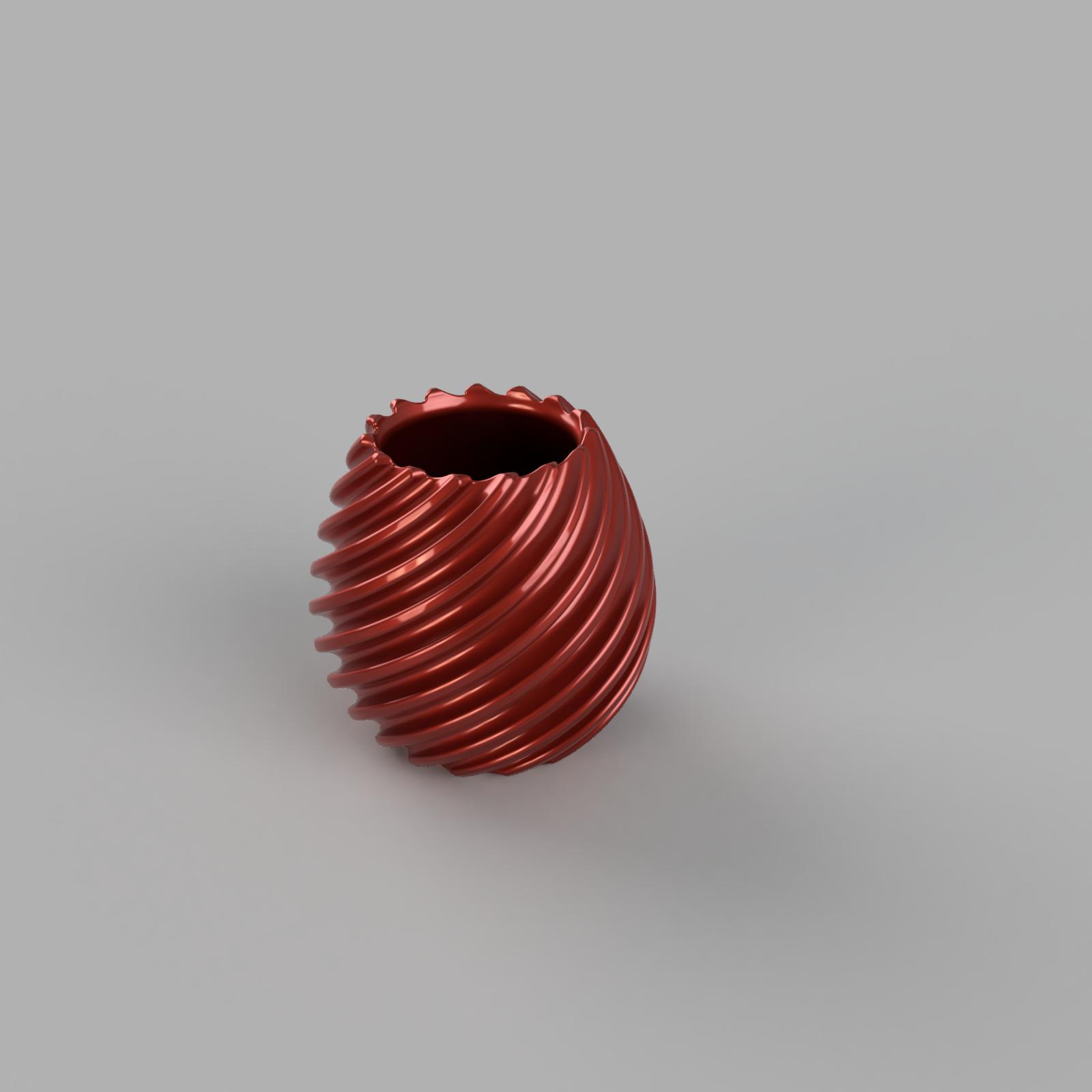 Spiral pot vase for plants