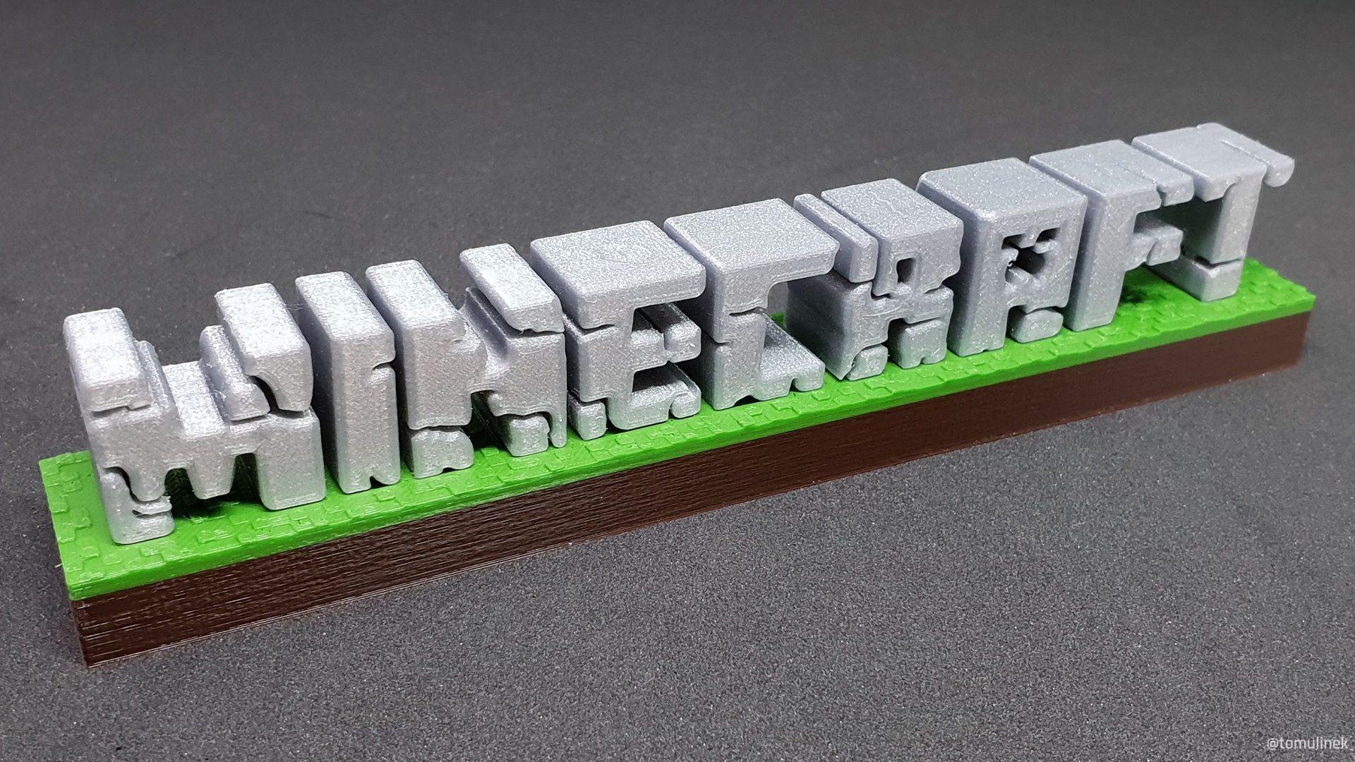 Minecraft 3D logo ⛏ (no glue needed)