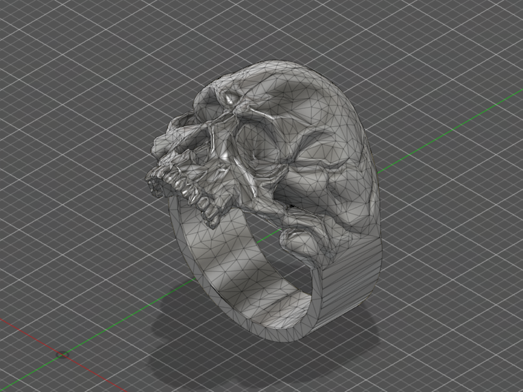 skull ring in size 10