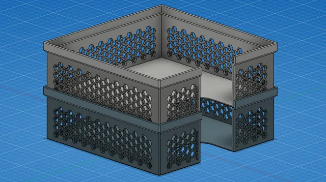 stackable square coaster holder 100x100x35mm