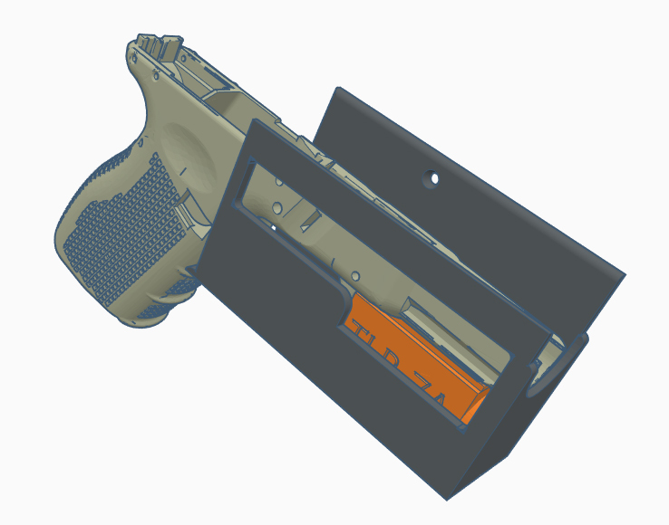 Glock 19 Wall Holder (For Use with Streamlight TLR-7 / TLR-7A)