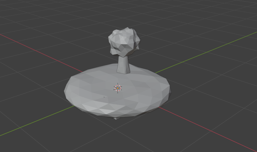 Island with a tree(lowpoly)