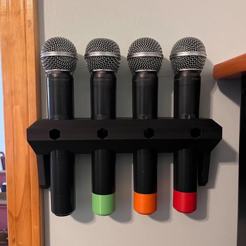 Wireless Microphone Holder by Noah Stipe Download free STL model