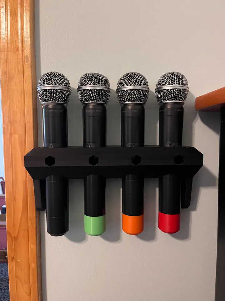 Wireless Microphone Holder by Noah Stipe Download free STL model