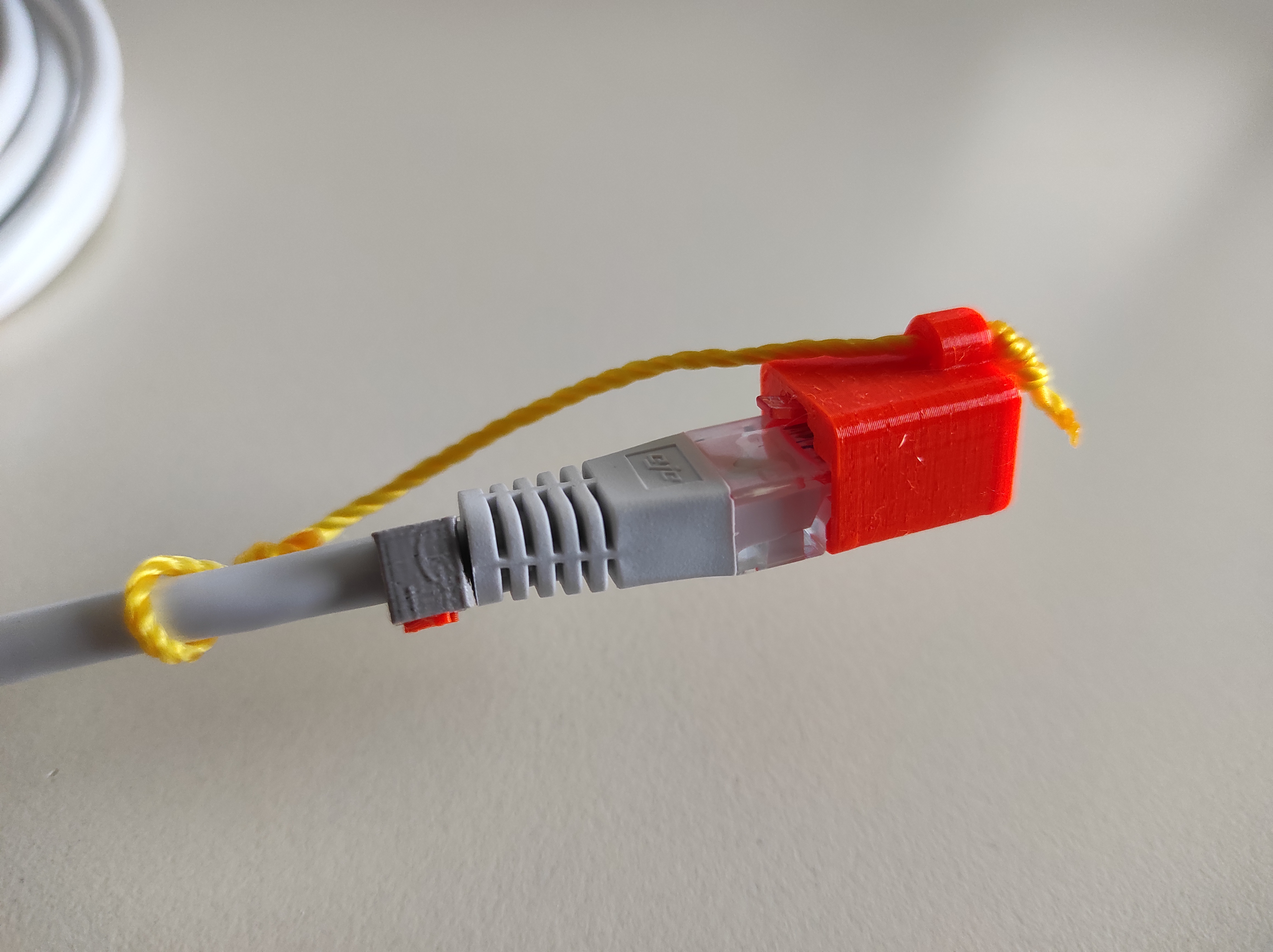 RJ45 cover with connection for pack twine