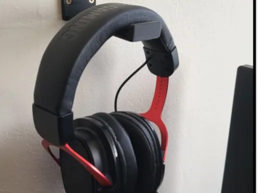 Simple wall mounted headphone holder 10 cm long