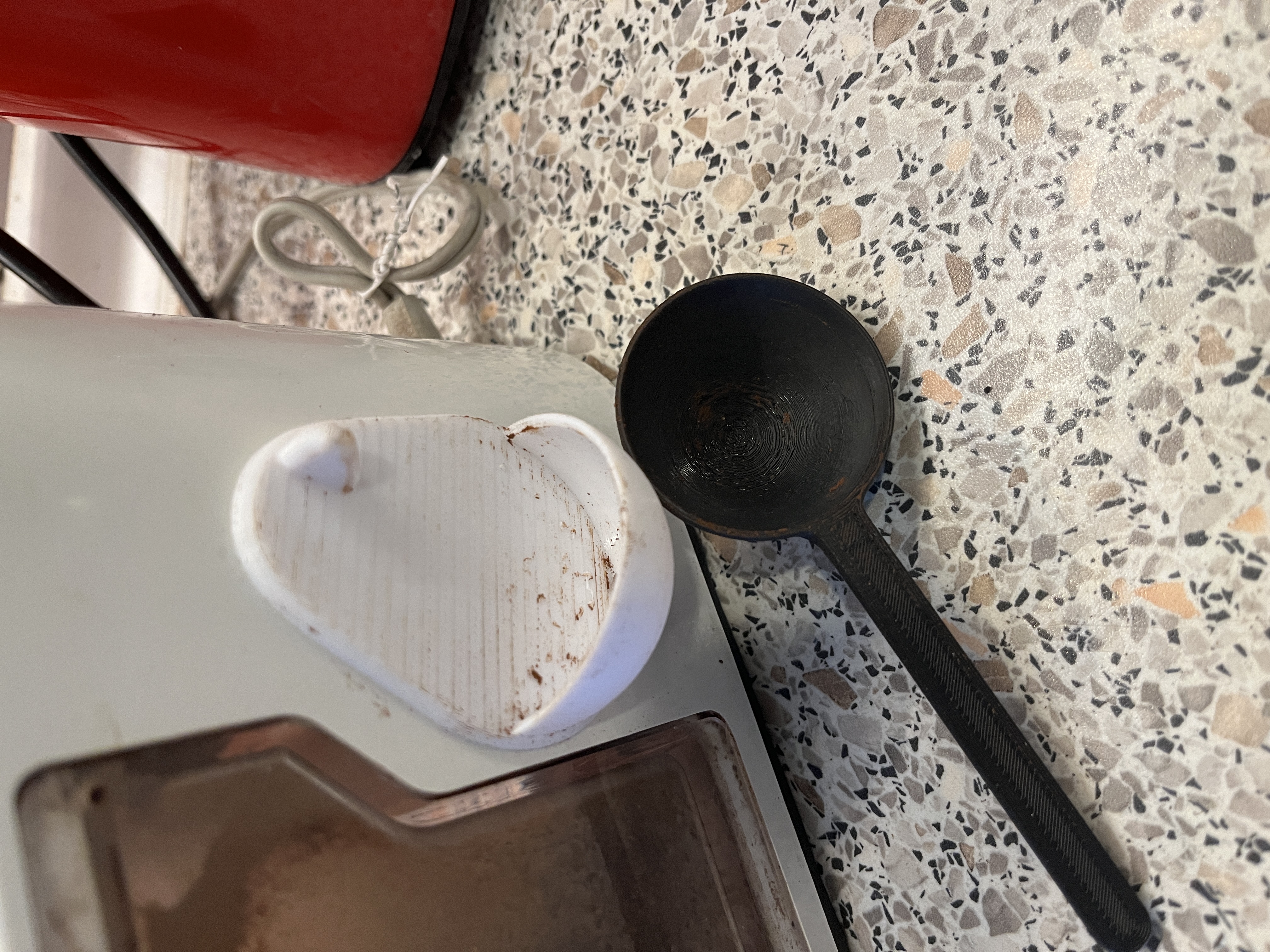 Coffee spoon and holder for Coffeegrinder