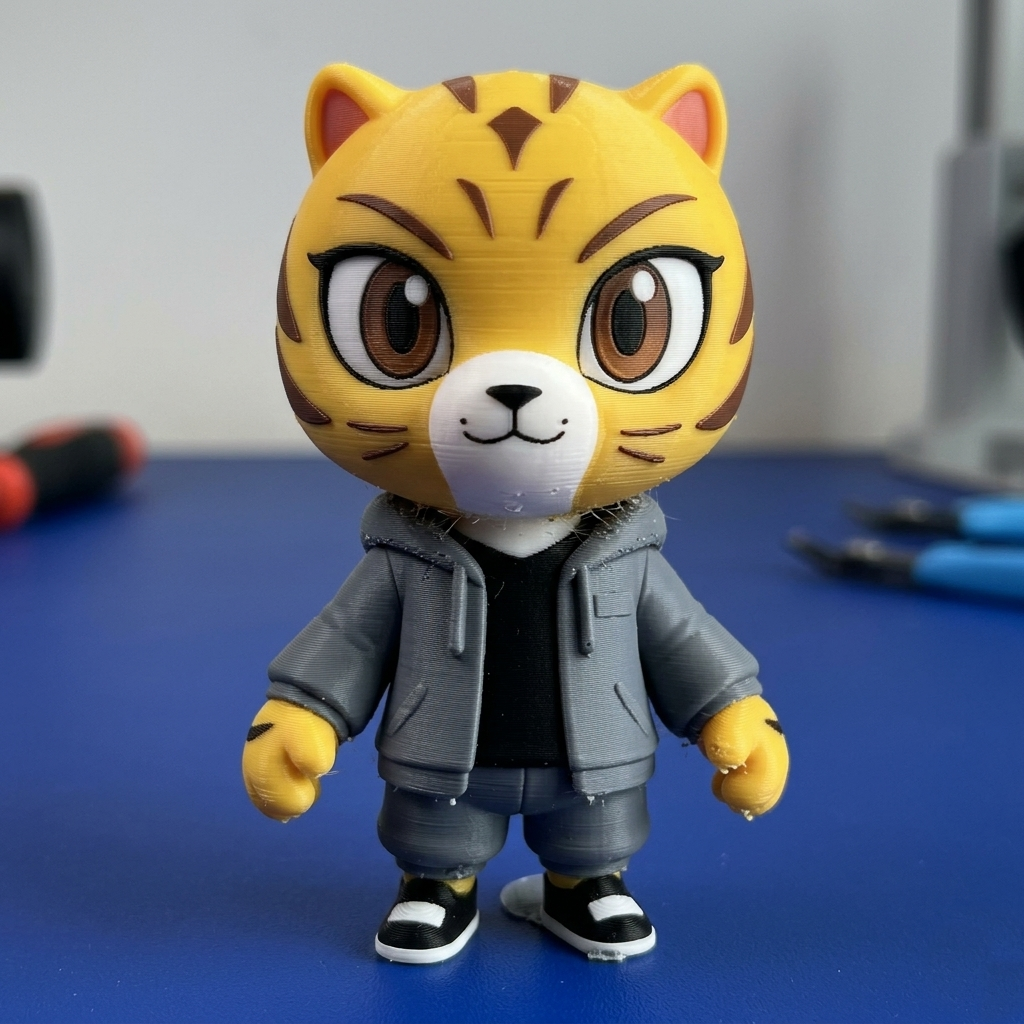 Chibi Kung Fu Warrior Tigress – 3D Printable Cute Martial Arts Figurine 3D model