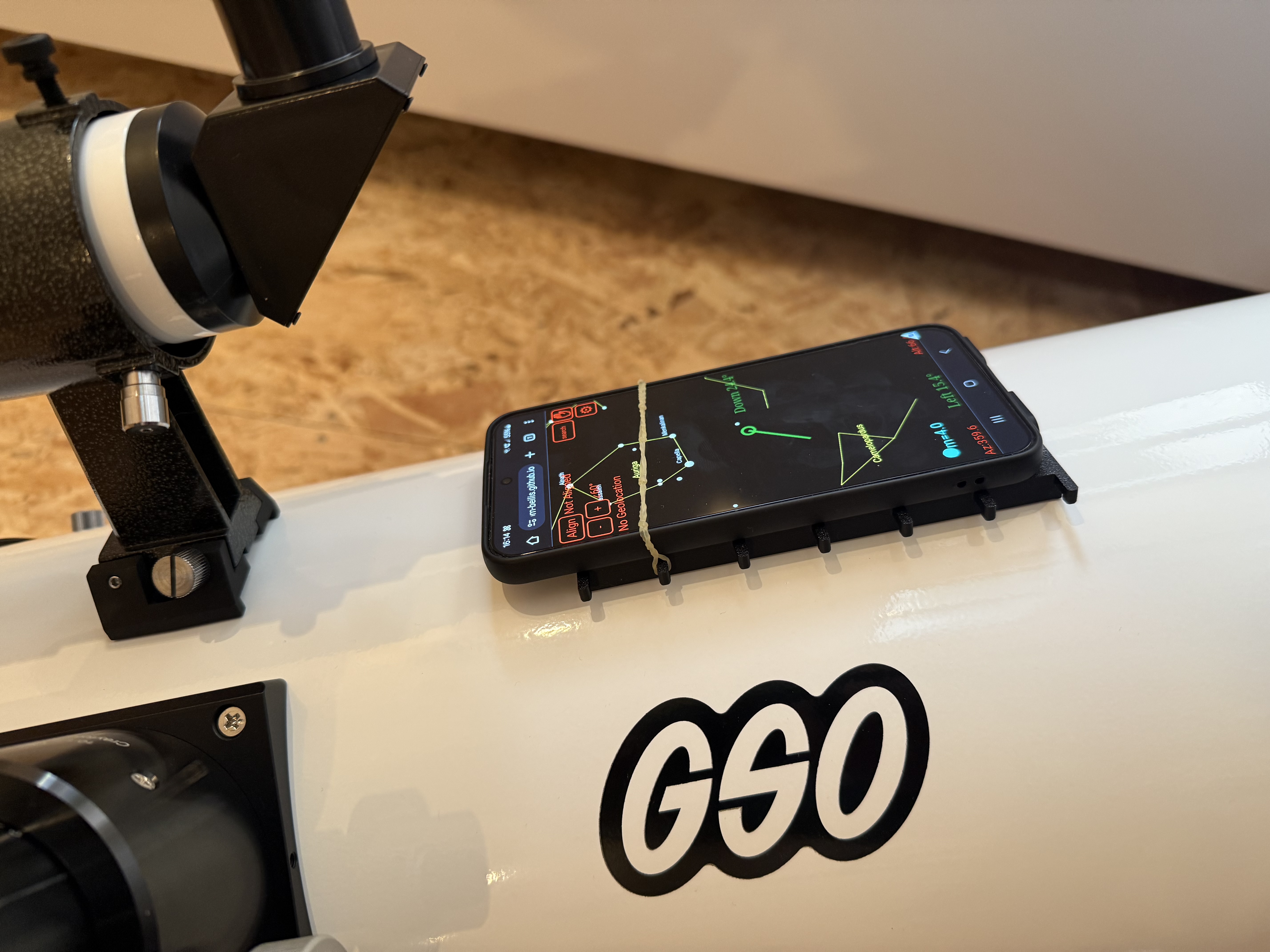 Dobson telescope phone mount for AstroHopper