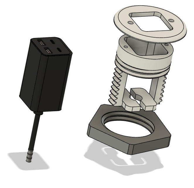 Deskmount for Baseus 65W bricks
