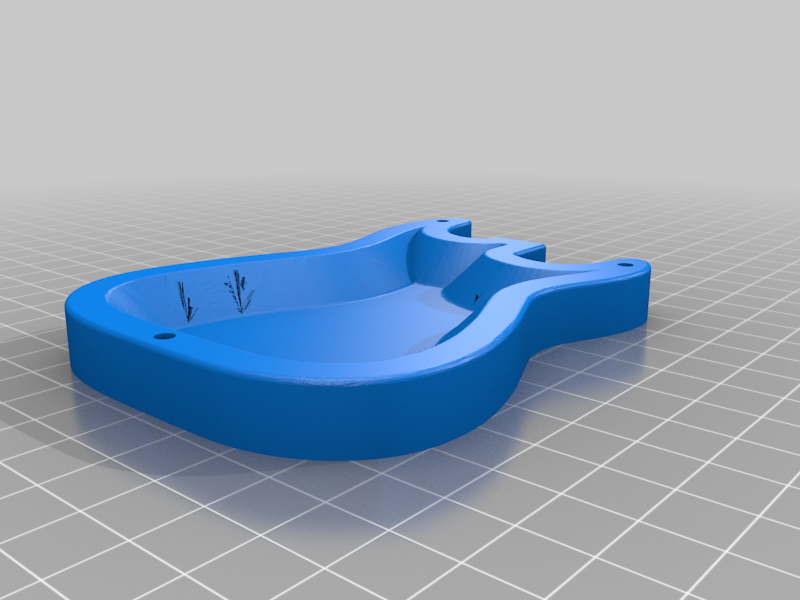 Strat Shaped Pick Tray - With Magnetic Lid