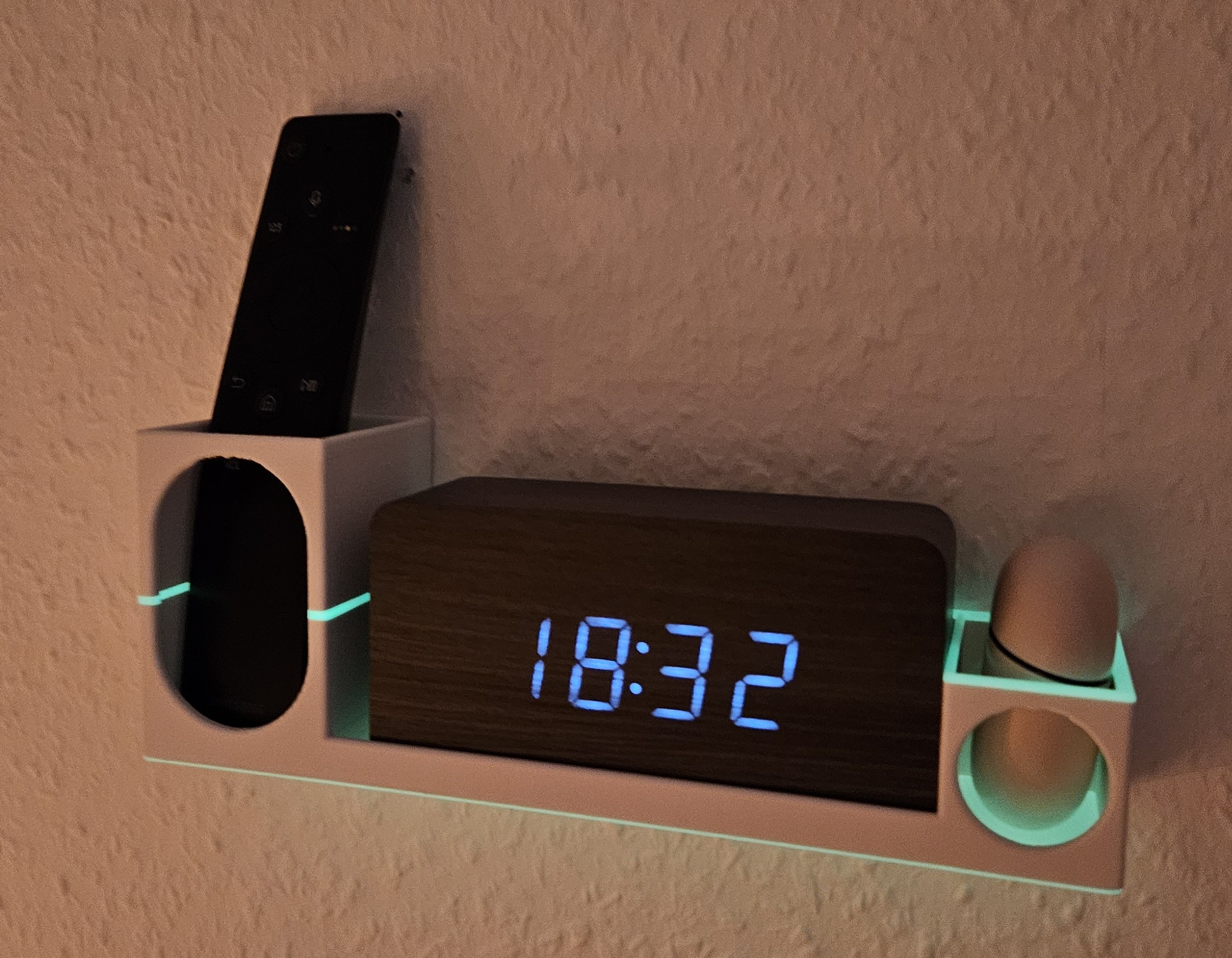 Customized Bed Shelf for Alarm Clock, Remote and EarBuds by makla