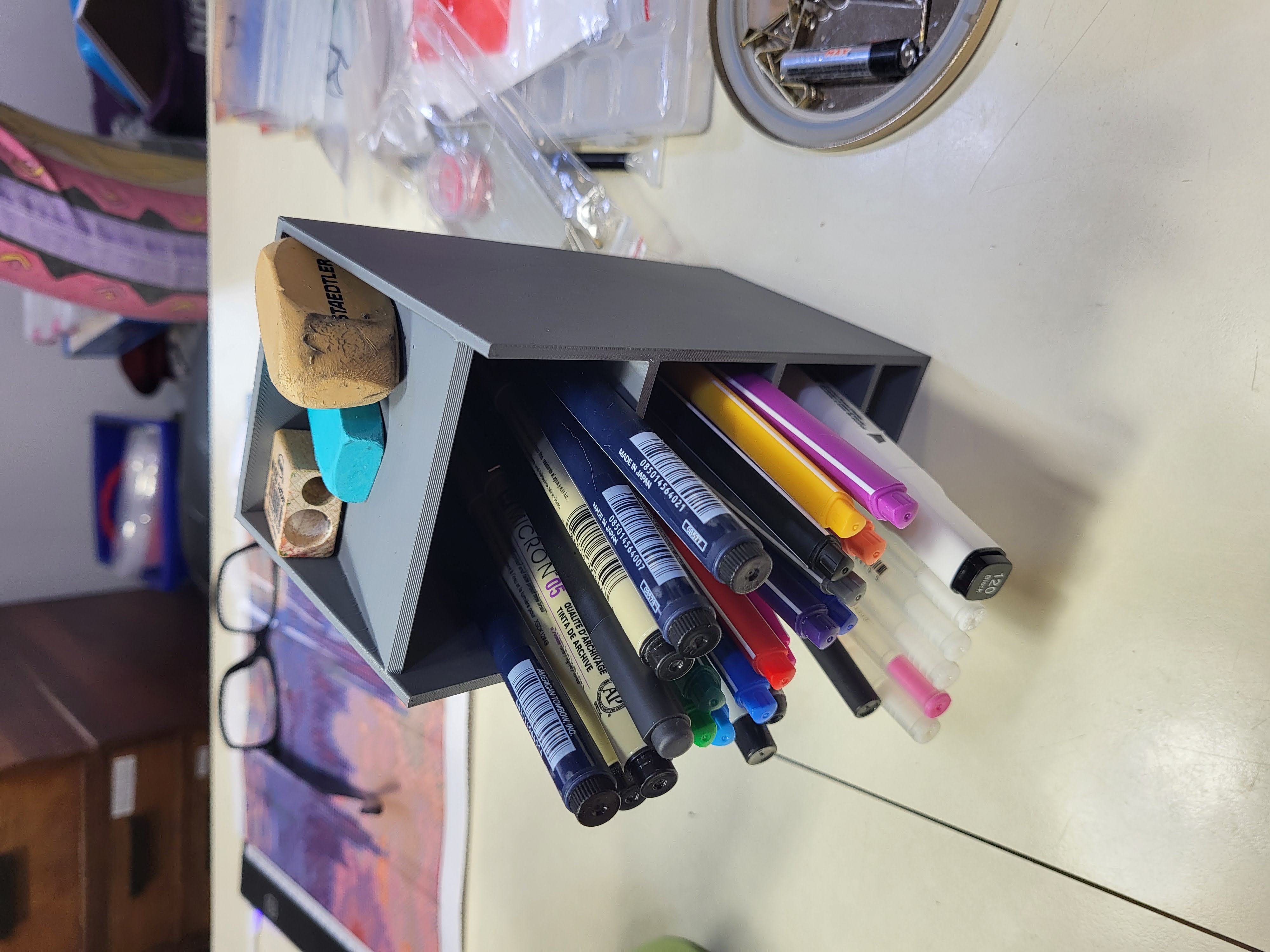 Angled Stationary Organizer