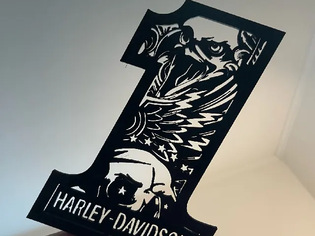 HD 'ONE' logo wall art