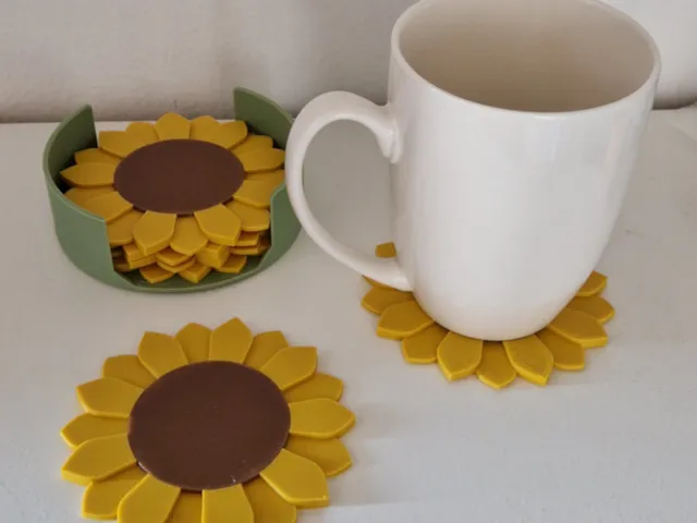 Sunflower coasters