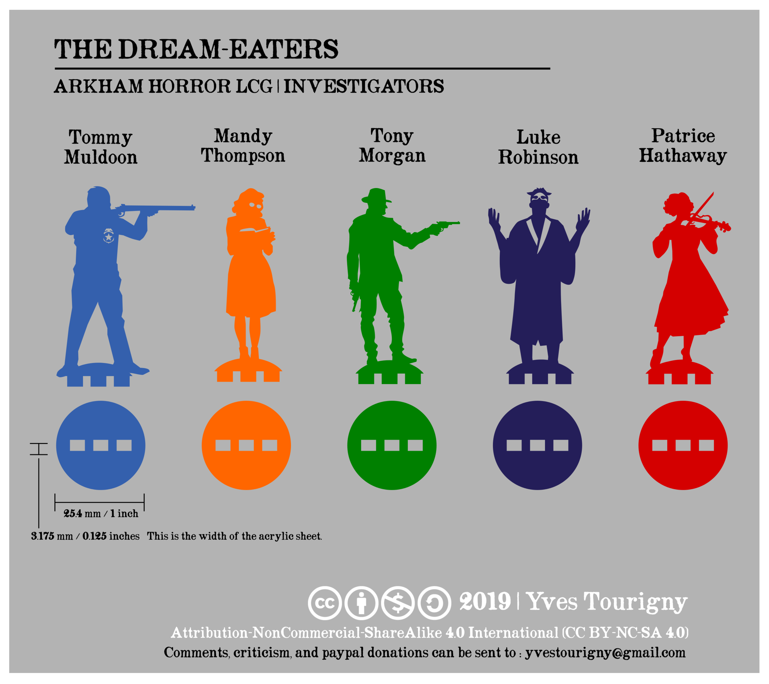 Arkham Horror LCG Investigator Standees (Dream Eaters)
