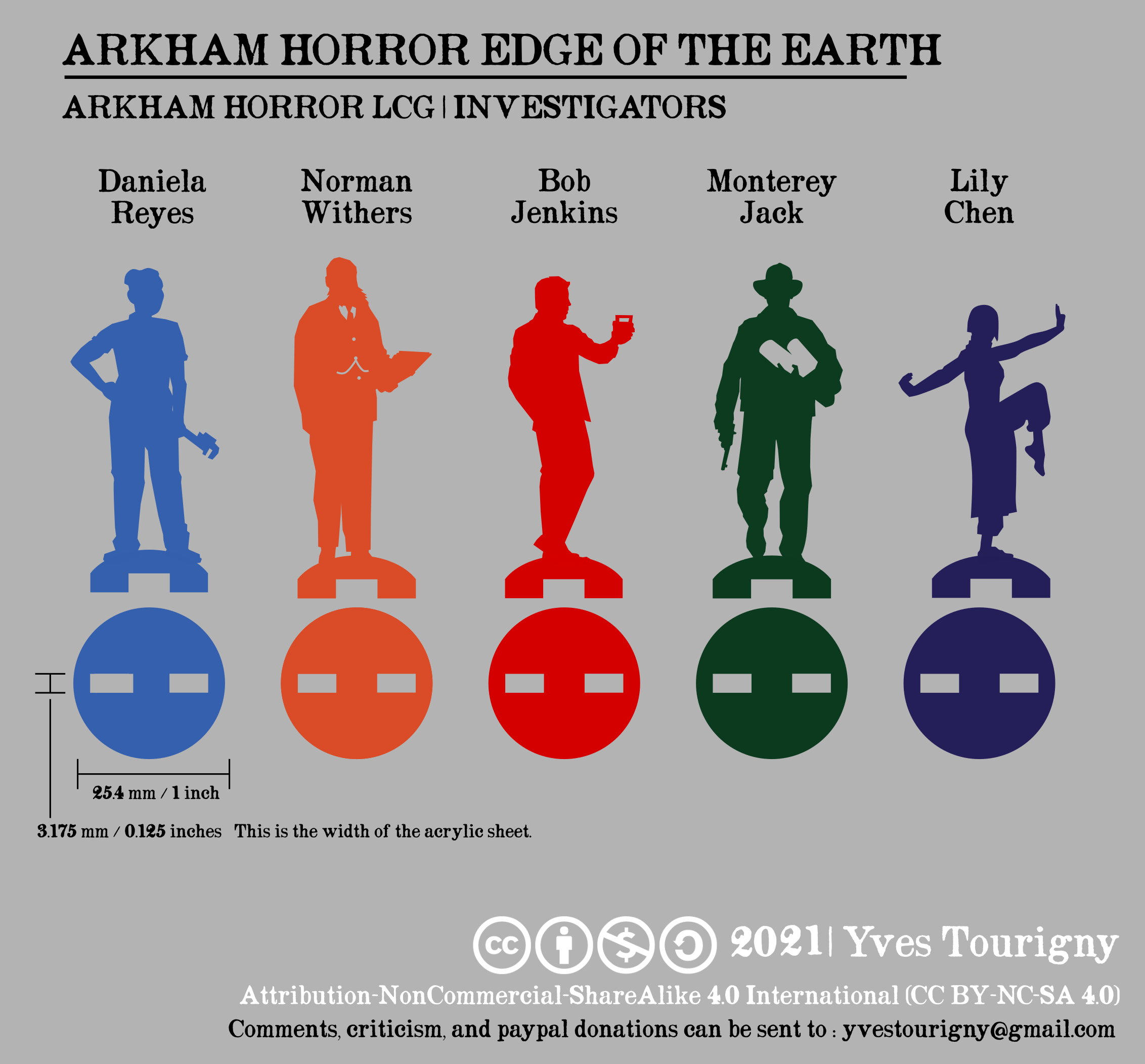 Arkham Horror LCG Investigator Standees (Edge of the Earth)