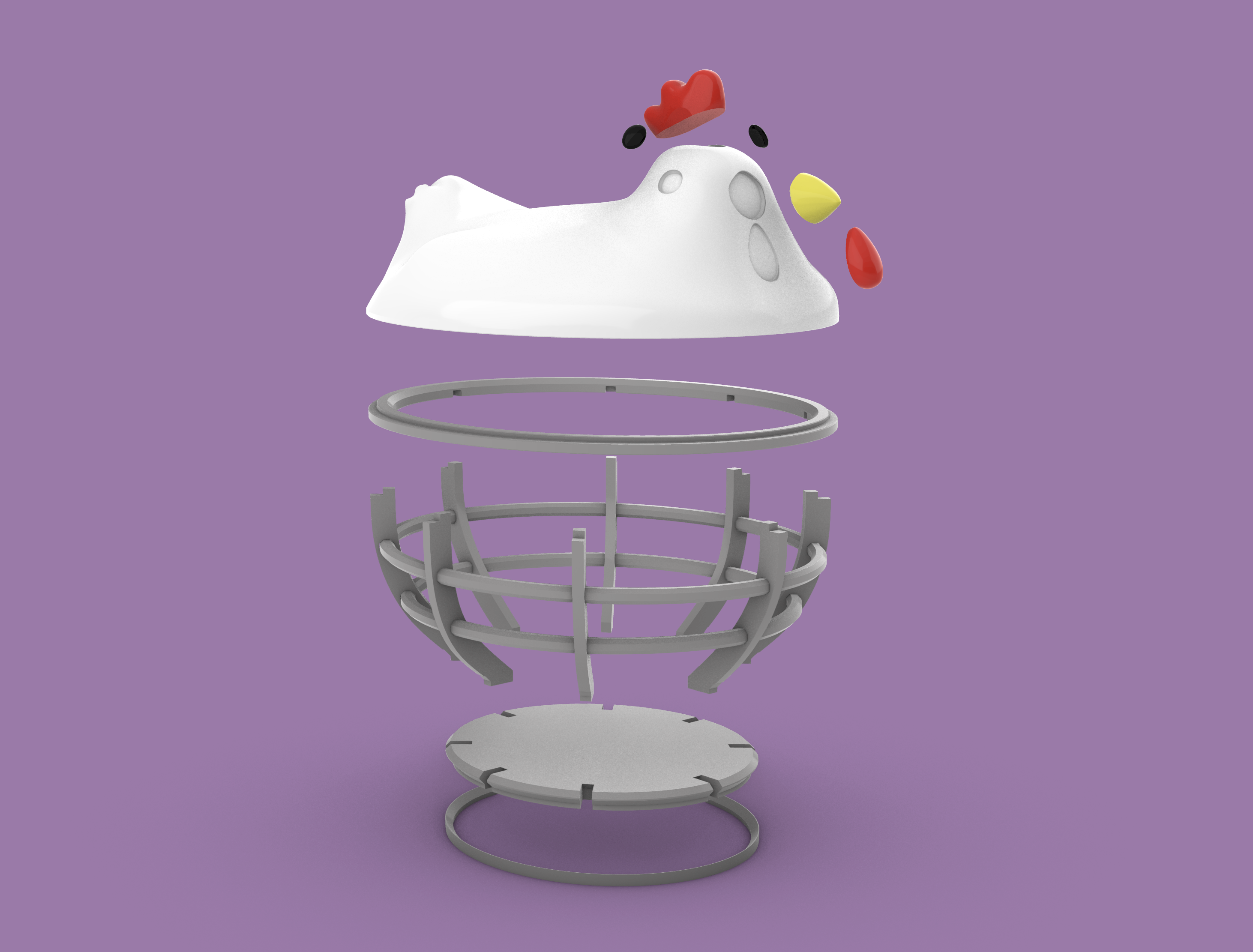 Miniatura 5 do modelo 3D Chicken Egg Basket