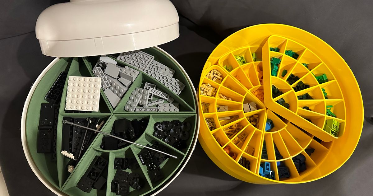Large lego head storage dividers by Download free STL