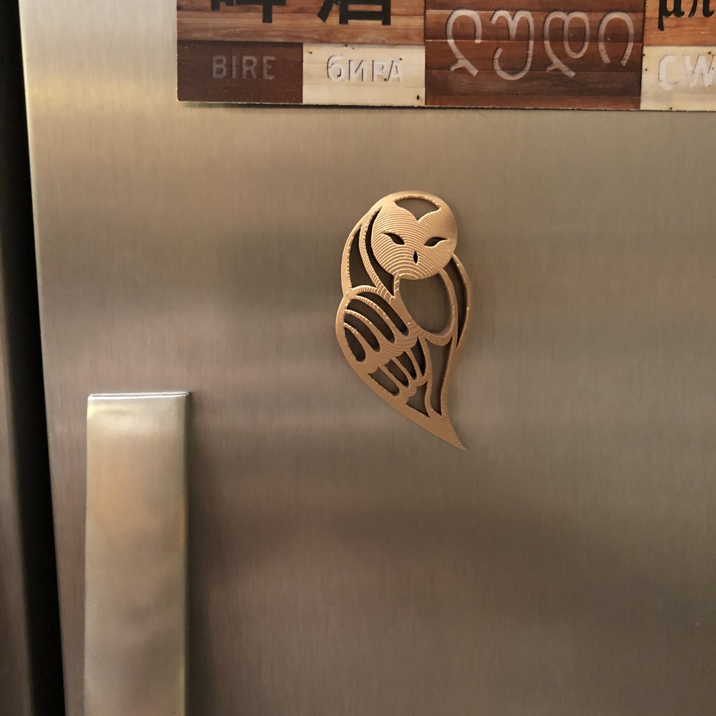 Owl Pendant fridge magnet (remix)