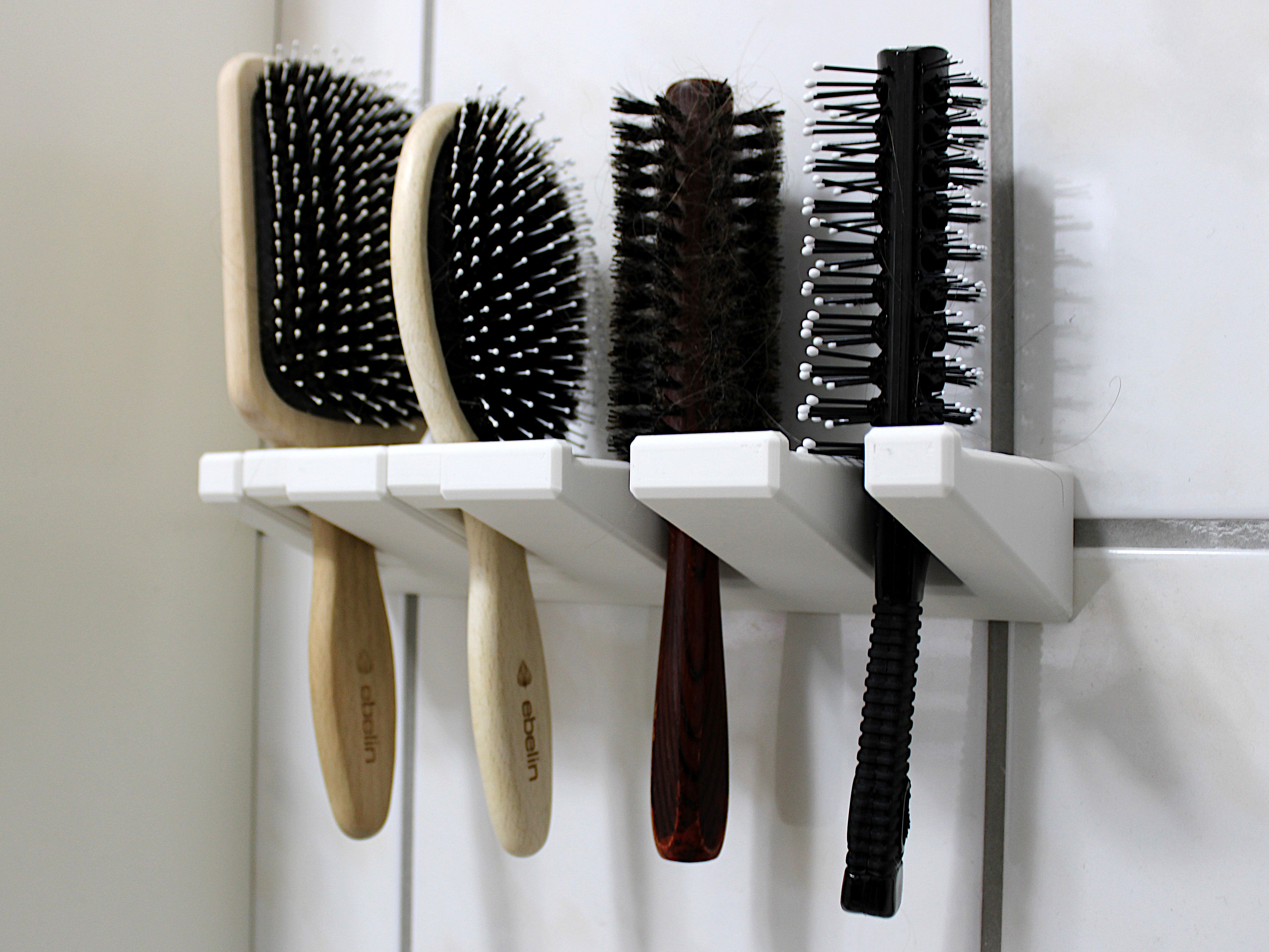 Hairbrush Rack / Shelf / Holder with Wall Mount
