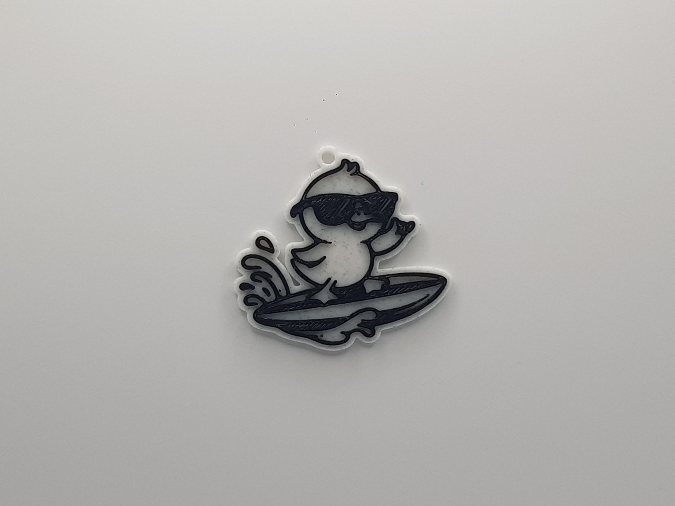 Duck Surfing Keychain