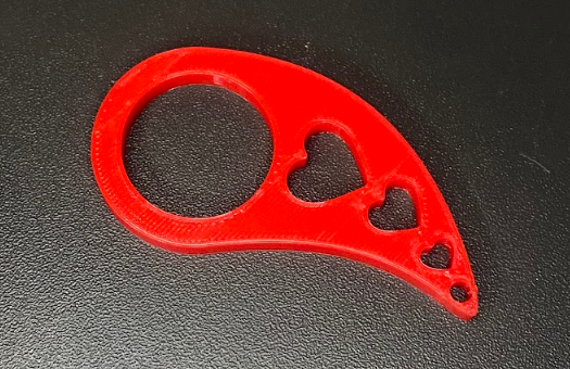 Keyrambit heart keychain