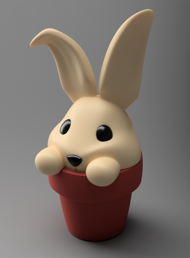 Bunny Pot - Single and Multi-material