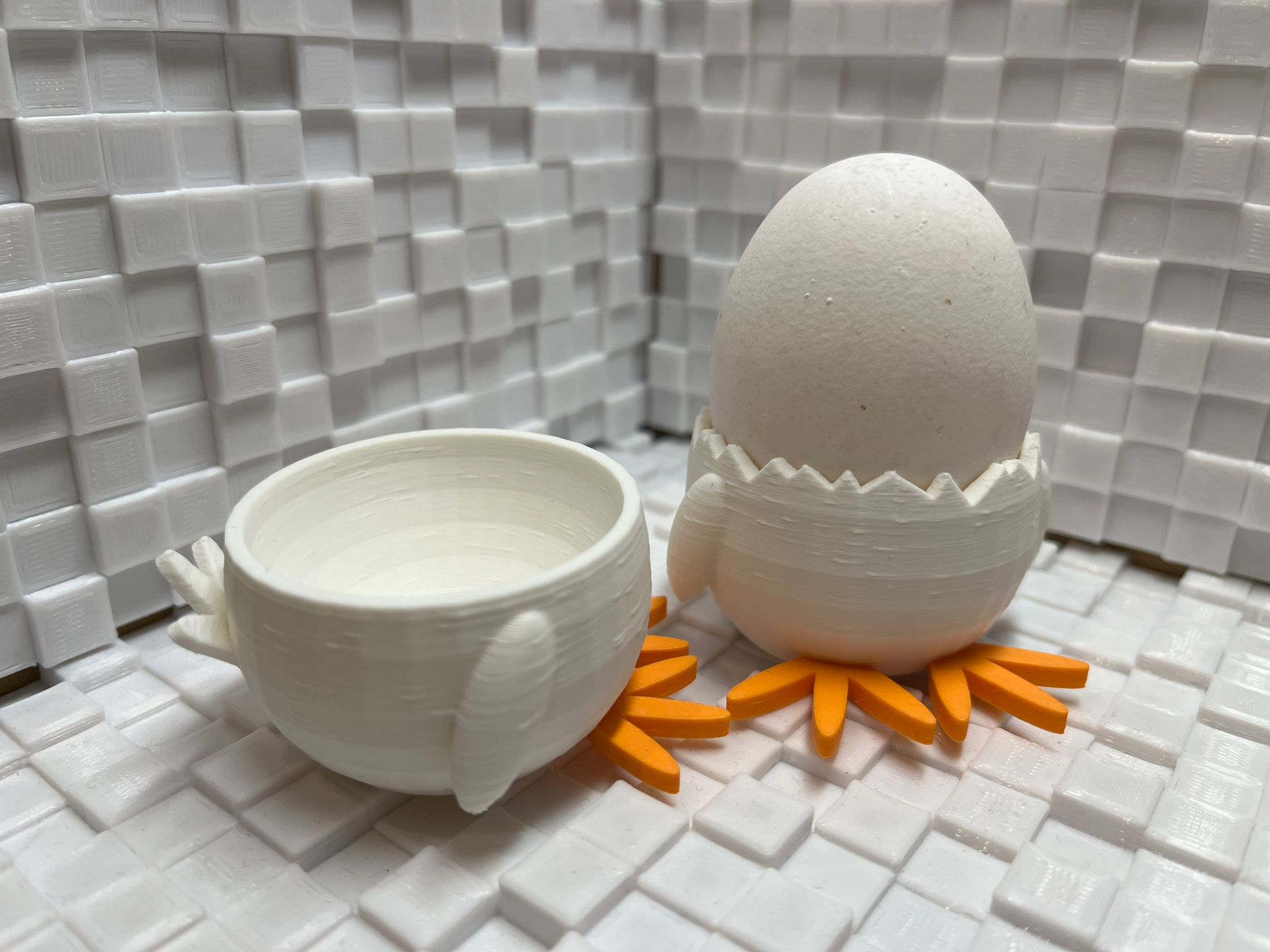 Miniatura 2 do modelo 3D Cute Chicken Egg Cup / Eierbecher