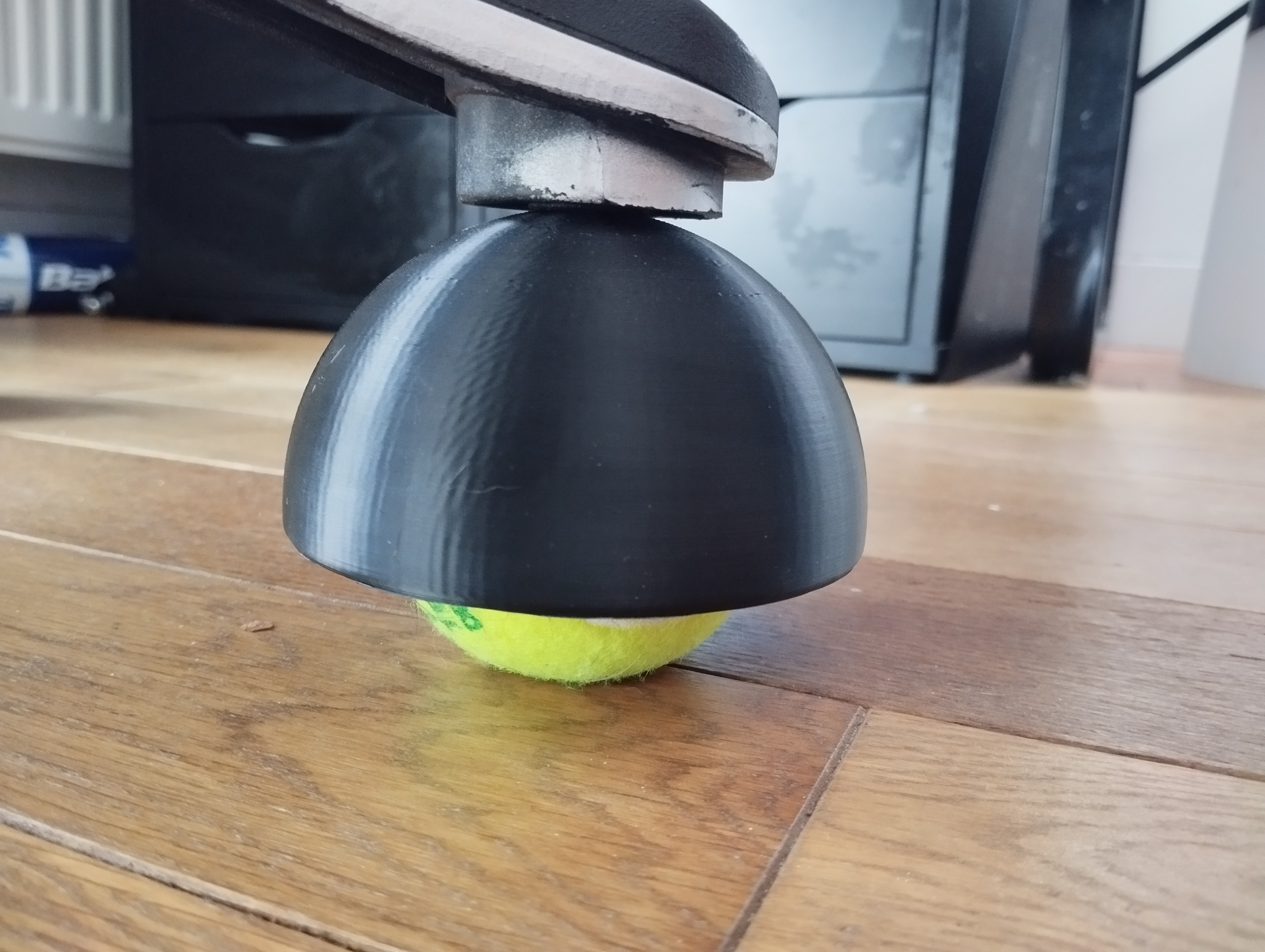 wheel with tennis ball for desk chair