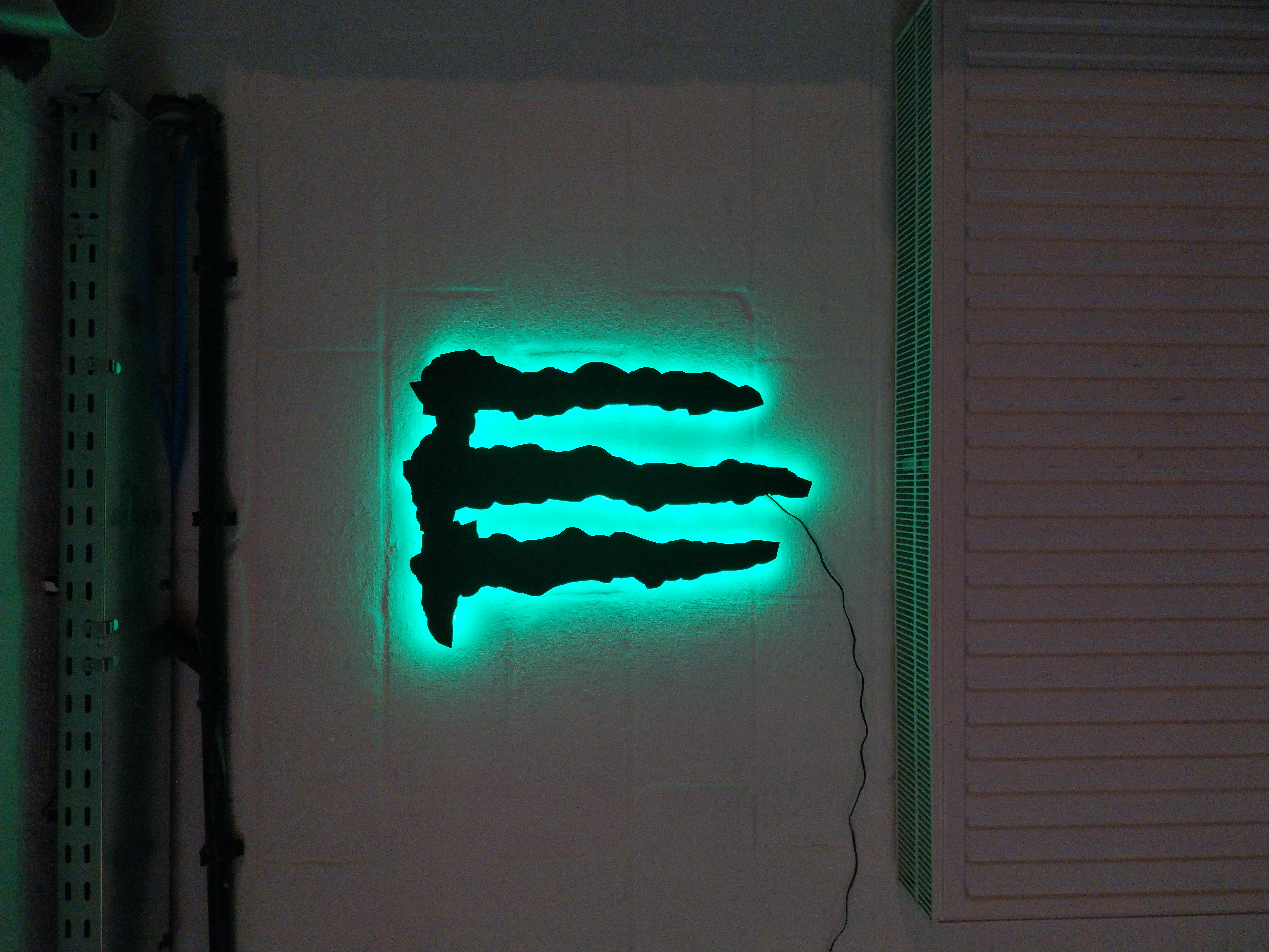 Miniatura 2 do modelo 3D Wallart offset (example monster energy logo)
