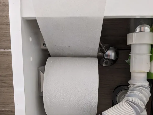 Side slide-in toilet paper holder