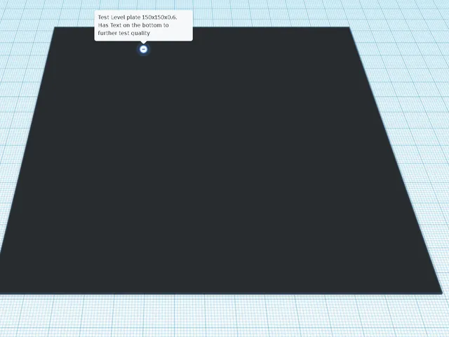 Test Level plate 150x150x0.6, with some text