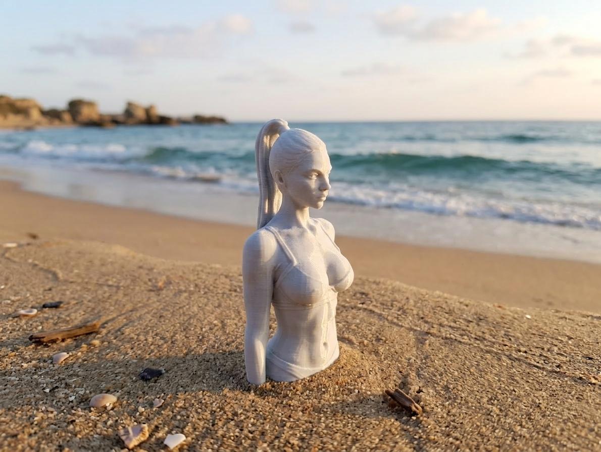 Athletic Woman in Bikini - 3D Bust Figurine 3D model by Wild190