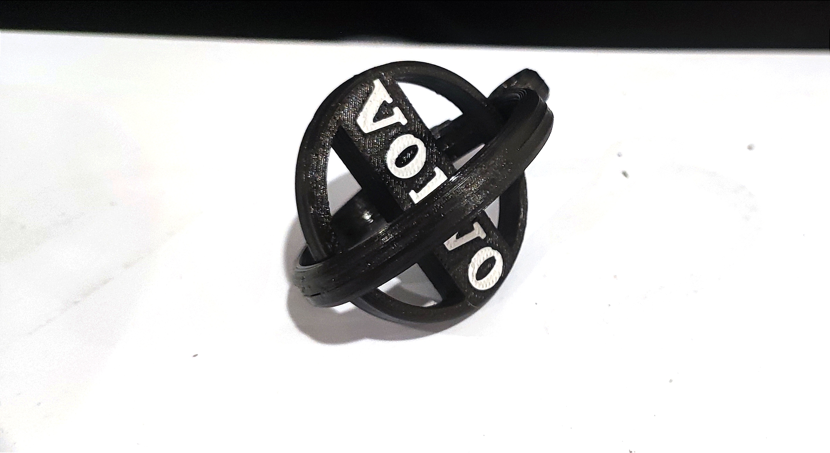 Volvo Rotating Gyro Keychain PRINT IN PLACE MMU