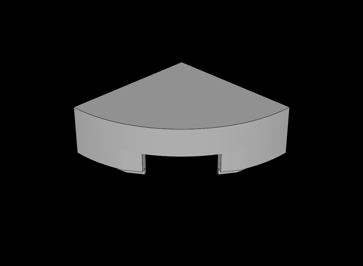 Lego Compatible (25269.dat) Tile  1 x  1 Corner Round