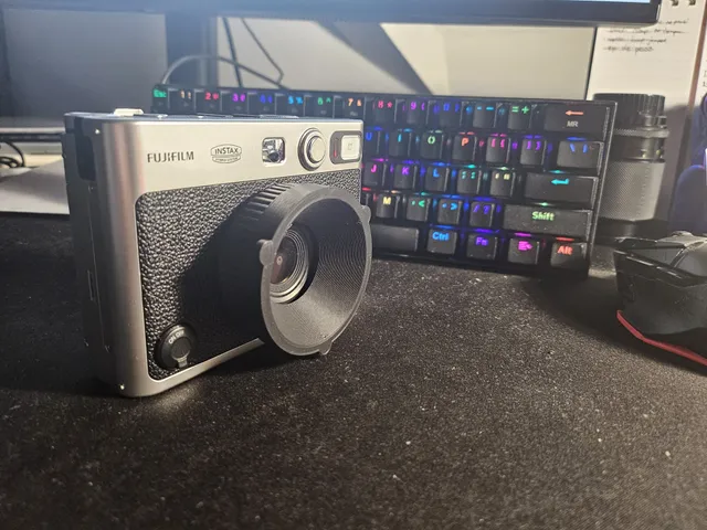 Fake lens (lens dial addon) for Fujifilm instax mini evo