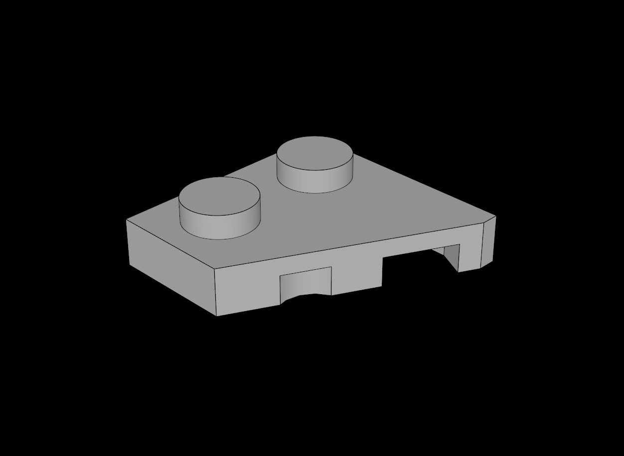 Lego Compatible (24299.dat) Wing 2 x 2 Left by thall72 | Download free ...