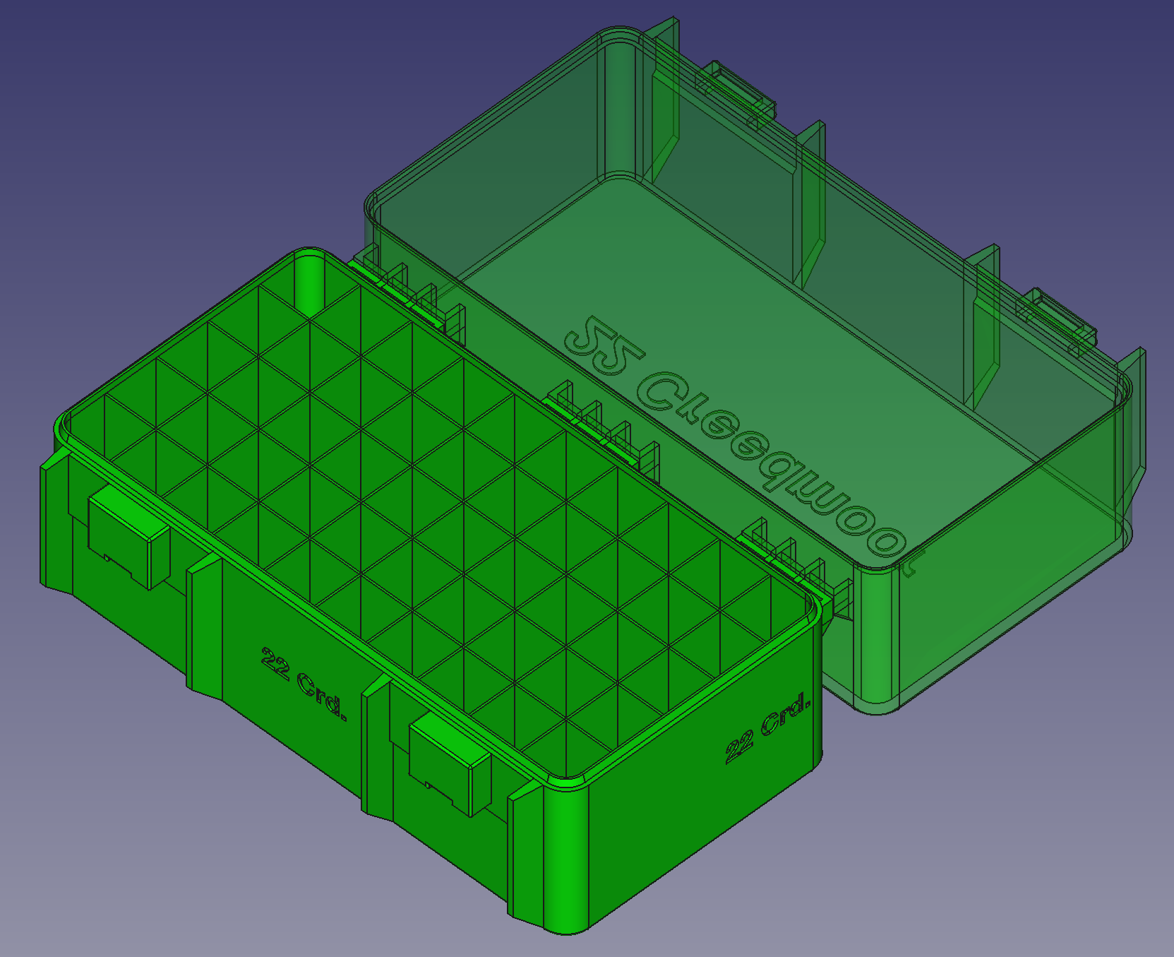 22 creedmoor double latch modular ammo box by brass ring printables