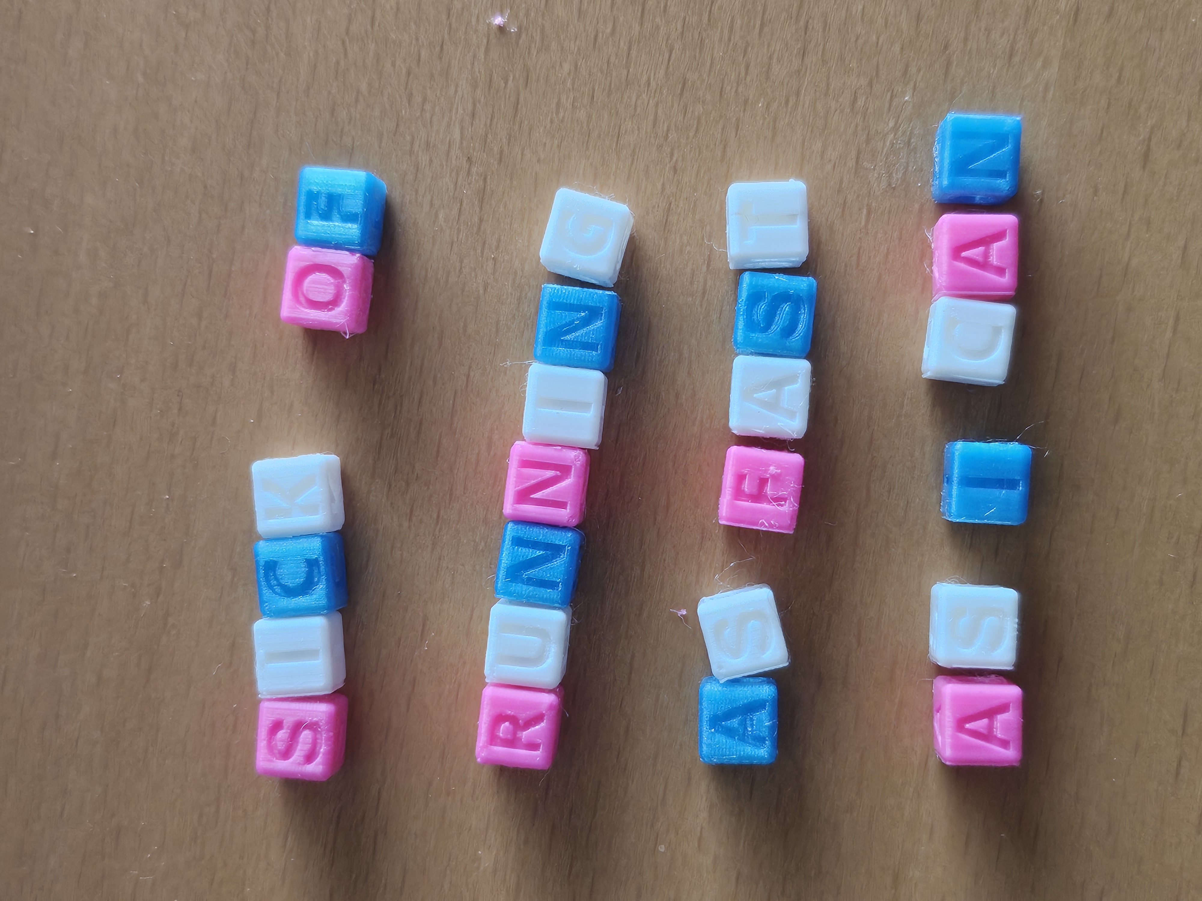 Cube Letter Beads