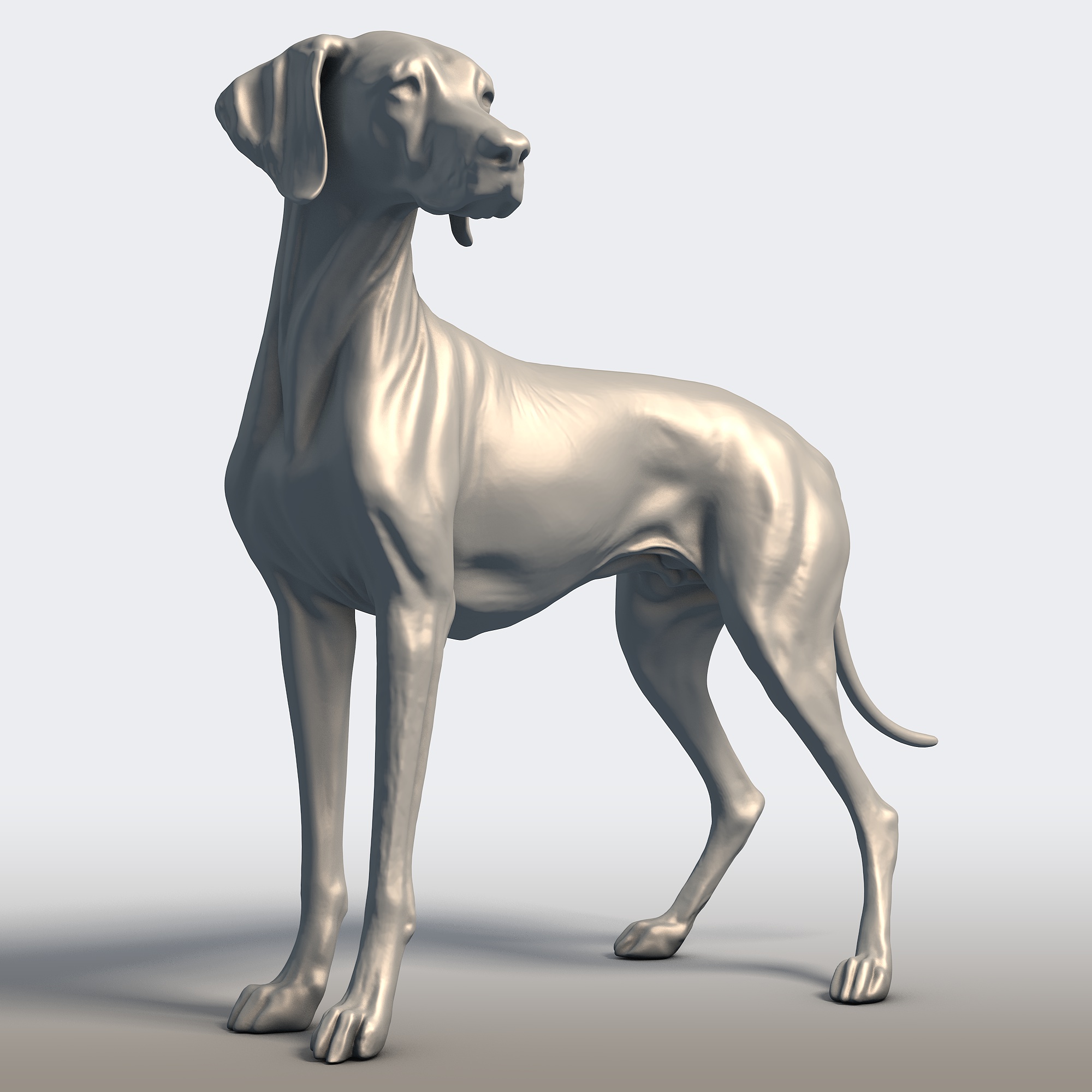 Vizsla Dog Statue - Hungarian Pointer Breed Model - Athletic Hunting Dog Sculpture