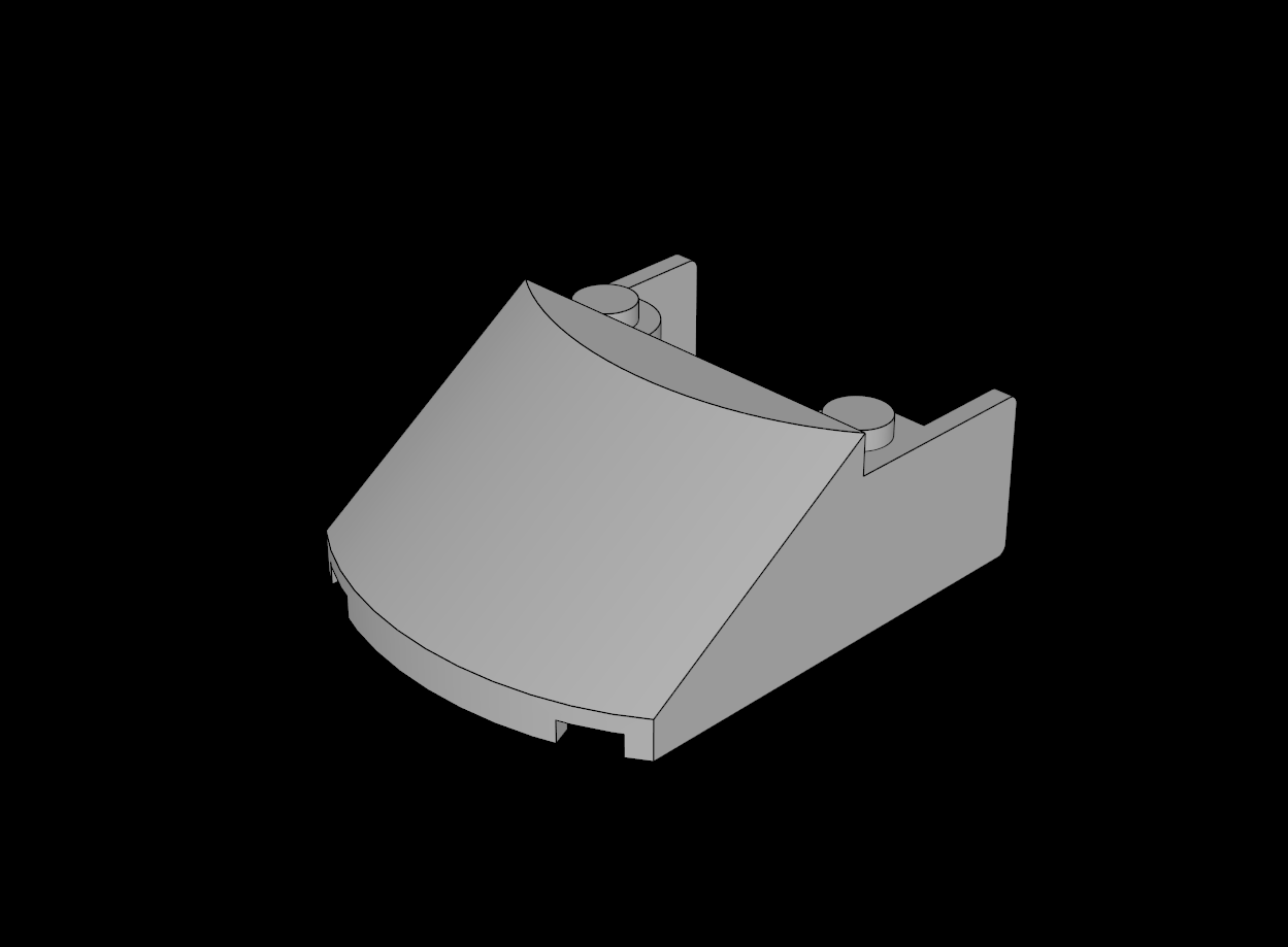 Lego Compatible (18972.dat) Windscreen  5 x  4 x  1.667 Curved