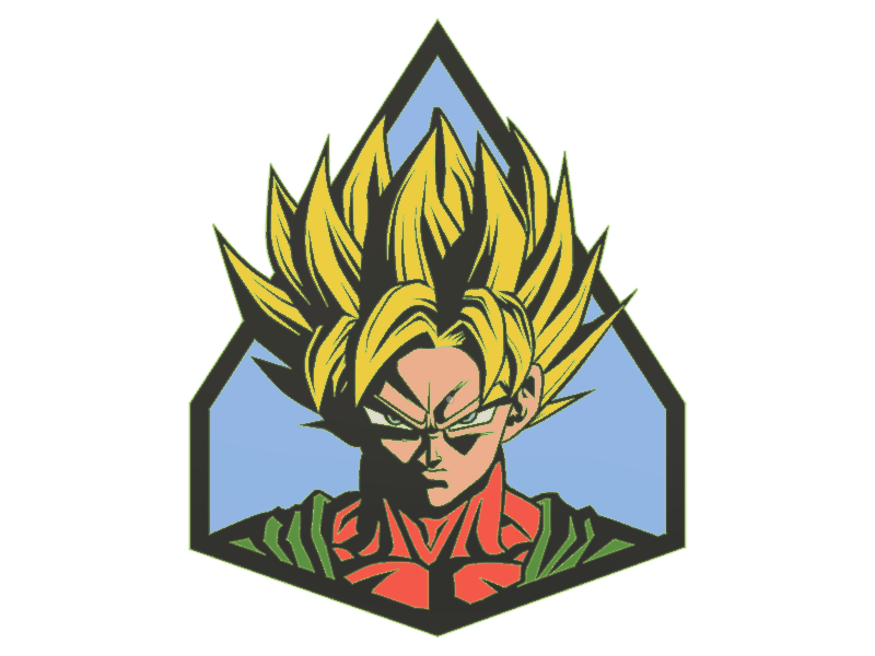 Dragon Ball Z wall mounted pano