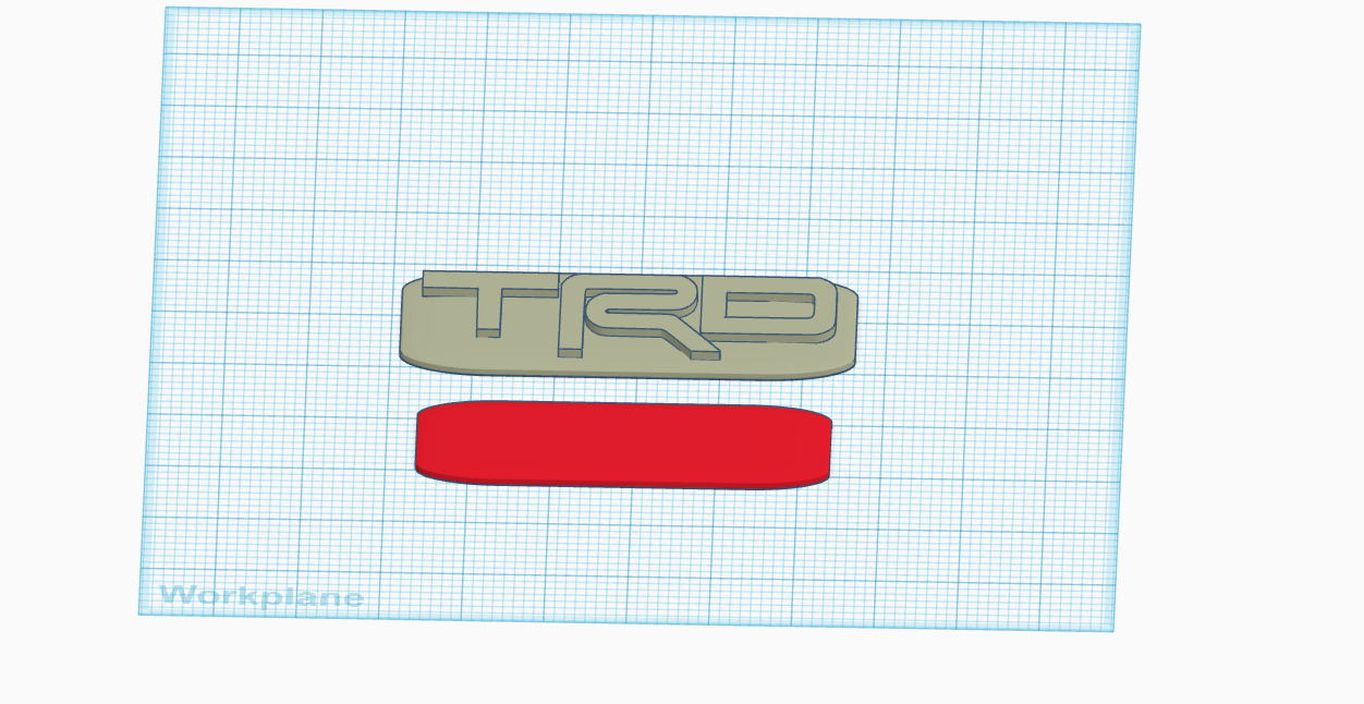 TRD Logo with Backing to Mount by Mike | Download free STL model ...