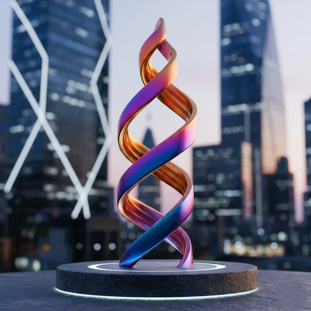 Spiral Abstract Statue 04 - Duplex Design