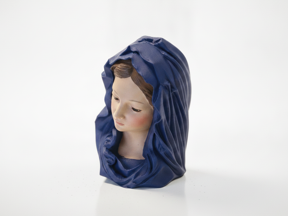 Mary Mother Head Sculpture Religious Bust 3D Printable