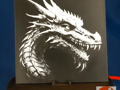 Black White Dragon 01 Hueforge MTF