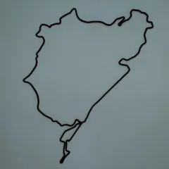 Nürburgring Track Map Wall Art